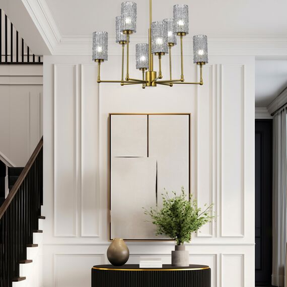 ST LUCE SL1240.303.08 Люстра подвесная ST-Luce Латунь/Дымчатый E27 8*60W, изображение 4