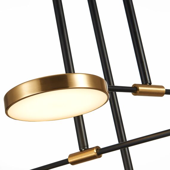 ST LUCE SL1605.403.06 Светильник подвесной ST-Luce Черный/Латунь, Белый LED 6*7,5W 3000K, изображение 2
