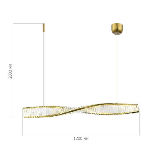 ST LUCE SL6205.313.01 Светильник подвесной ST-Luce Латунь/Прозрачный LED 1*21W 4000K, изображение 6