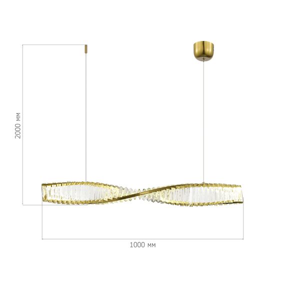 ST LUCE SL6205.323.01 Светильник подвесной ST-Luce Латунь/Прозрачный LED 1*25W 4000K, изображение 6