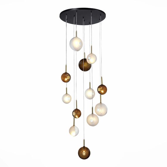 ST LUCE SL1183.543.12 Светильник подвесной ST-Luce Латунь/Черный, Белый G4 12*5W