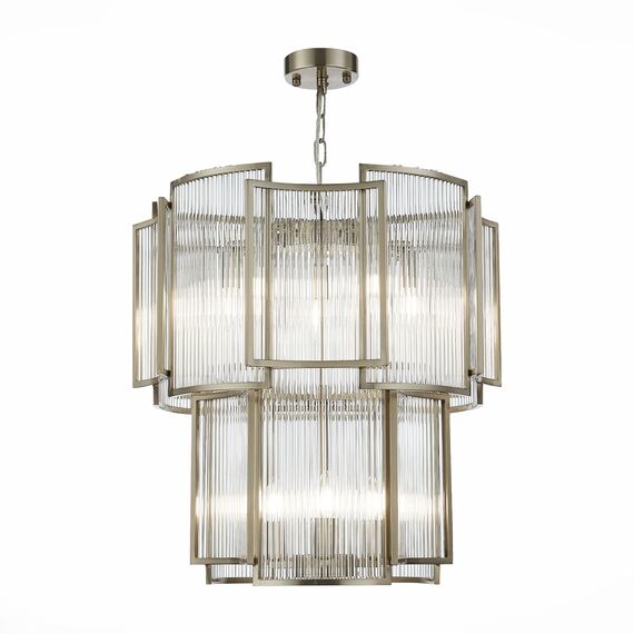 ST LUCE SL1234.103.08 Люстра подвесная ST-Luce Никель/Прозрачный, Никель E14 8*60W