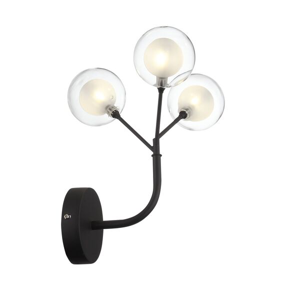 ST LUCE SL376.401.03 Бра ST-Luce Черный/Прозрачный, Белый G4 LED 3*2W -