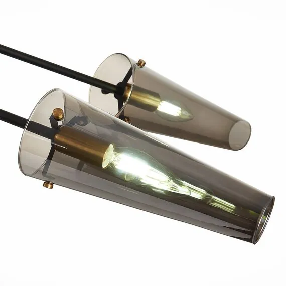 ST LUCE SL1209.302.06 Светильник потолочный ST-Luce Бронза,Черный/Дымчатый E14 6*40W, изображение 2