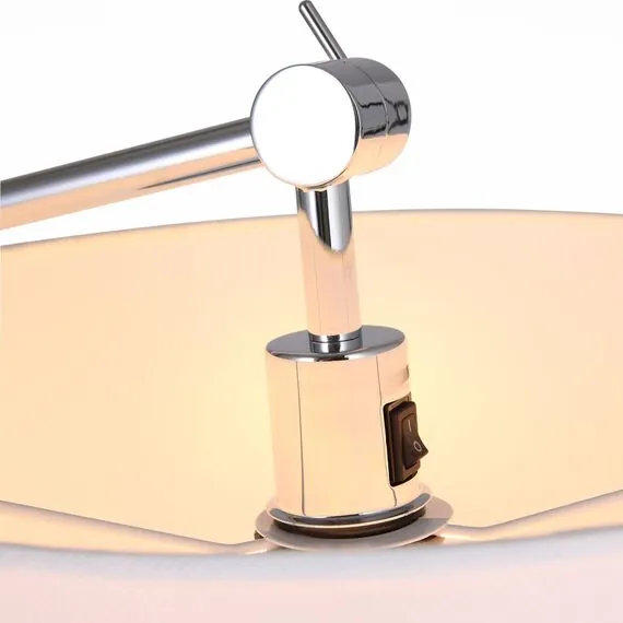 ST LUCE SL460.105.01 Торшер ST-Luce Хром/Белый E27 1*60W (из 2-х коробок), изображение 2