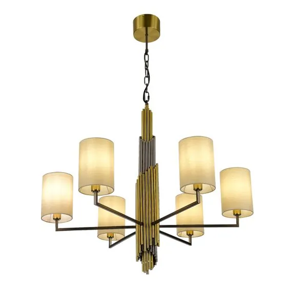 ST LUCE SL1638.303.06 Светильник подвесной ST-Luce Латунь/Серый E14 6*42W