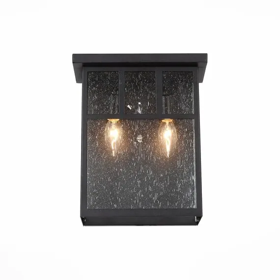 ST LUCE SL079.401.02 Светильник уличный настенный ST-Luce Темный кофе/Прозрачное кракелированное стекло E14