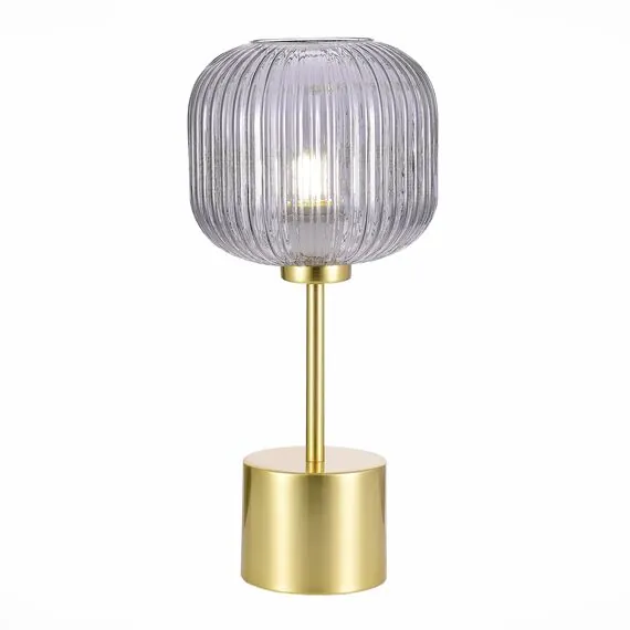 ST LUCE SL1154.304.01 Прикроватная лампа ST-Luce Латунь/Дымчатый E27 1*60W