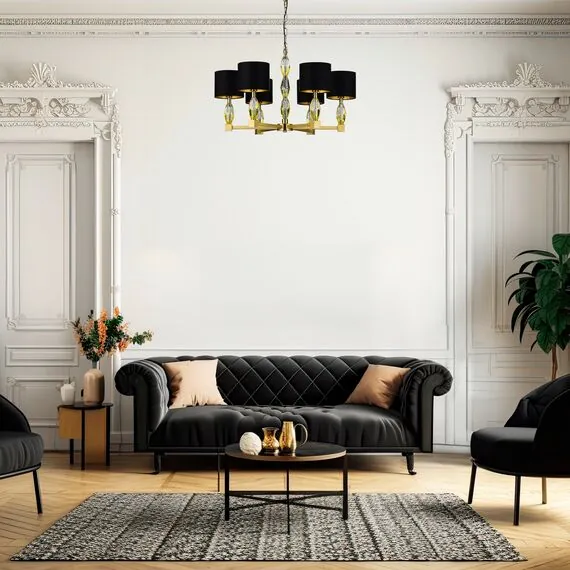 ST LUCE SL1759.303.06 Люстра подвесная ST-Luce Латунь/Черный E14 6*40W, изображение 3