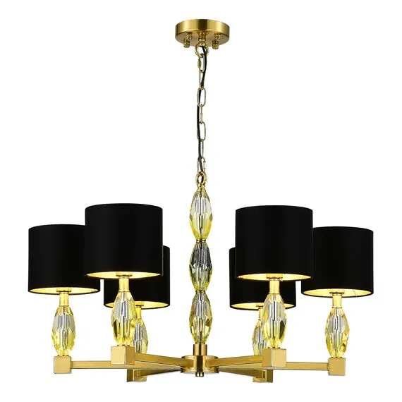 ST LUCE SL1759.303.06 Люстра подвесная ST-Luce Латунь/Черный E14 6*40W