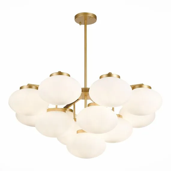 ST LUCE SL1503.203.13 Люстра подвесная ST-Luce Золотистый/Белый E27 13*40W