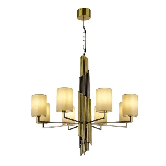 ST LUCE SL1638.303.08 Светильник подвесной ST-Luce Латунь/Серый E14 8*42W