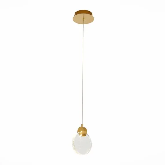 ST LUCE SL6104.203.01 Подвес ST-Luce Золотистый/Прозрачный,С пузырьками воздуха LED 1*3W 3000K