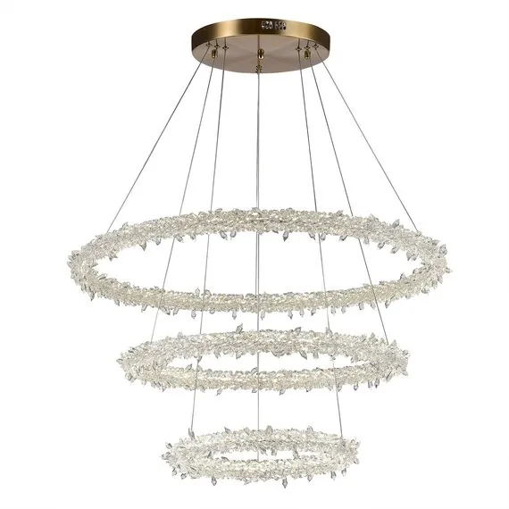 ST LUCE SL6105.203.03 Люстра подвесная ST-Luce Золотистый/Прозрачный LED 1*160W 3000 - 6500K