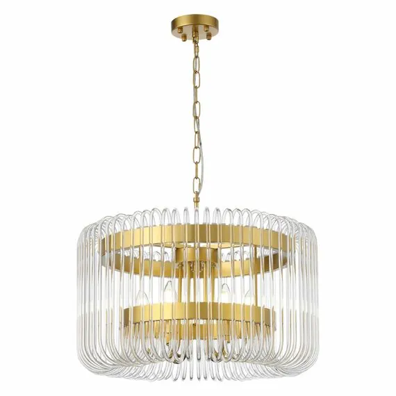 ST LUCE SL1228.203.06 Люстра подвесная ST-Luce Золотистый/Прозрачный E14 6*40W