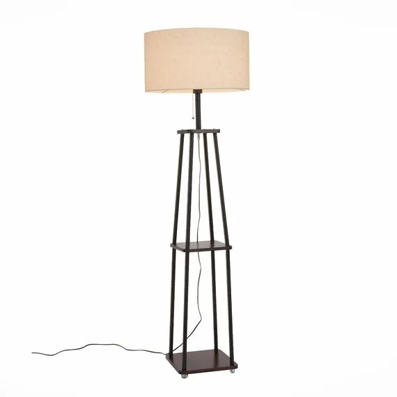 ST LUCE SLE302.405.01 Торшер ST-Luce Черный, Коричневый/Бежевый E27 1*40W (из 2-х коробок)