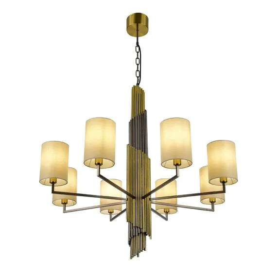 ST LUCE SL1638.303.08 Светильник подвесной ST-Luce Латунь/Серый E14 8*42W, изображение 2