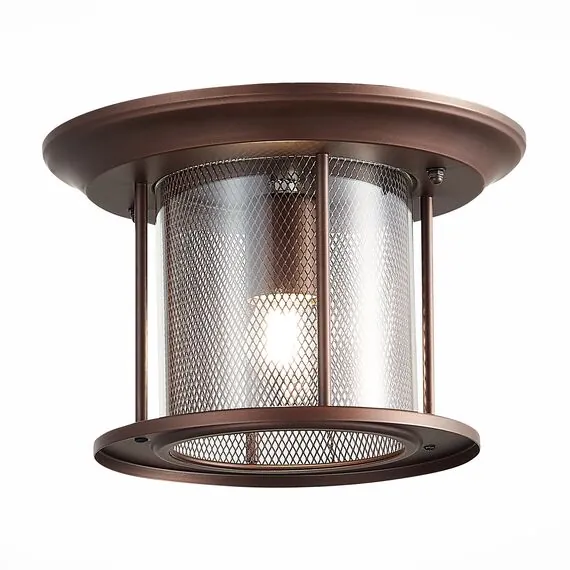 ST LUCE SL080.402.01 Светильник уличный потолочный ST-Luce Темный кофе/Прозрачный, Темный кофе E27 1*60W
