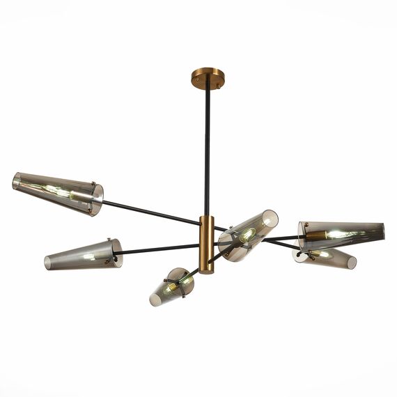 ST LUCE SL1209.302.06 Светильник потолочный ST-Luce Бронза,Черный/Дымчатый E14 6*40W