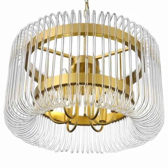 ST LUCE SL1228.203.06 Люстра подвесная ST-Luce Золотистый/Прозрачный E14 6*40W, изображение 6