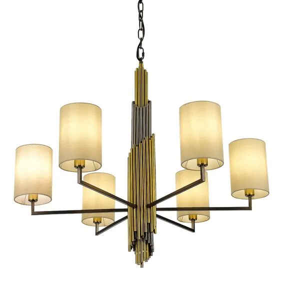 ST LUCE SL1638.303.06 Светильник подвесной ST-Luce Латунь/Серый E14 6*42W, изображение 2