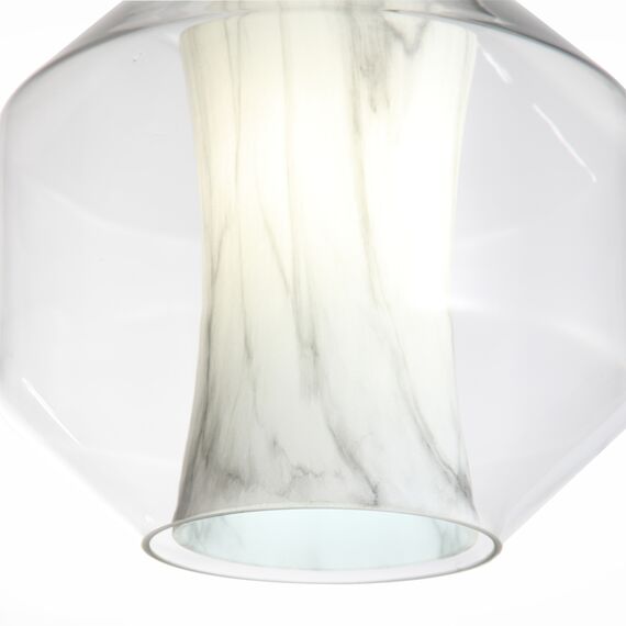 ST LUCE SL1169.113.01 Подвес ST-Luce Черный/Прозрачный, Белый E27 1*40W, изображение 2