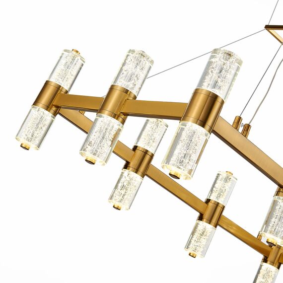 ST LUCE SL6007.203.20 Люстра подвесная ST-Luce Латунь/Прозрачный LED 20*2,5W 4000K, изображение 2