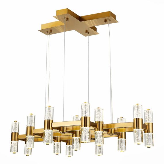 ST LUCE SL6007.203.26 Люстра подвесная ST-Luce Латунь/Прозрачный LED 26*2,5W 4000K, изображение 2