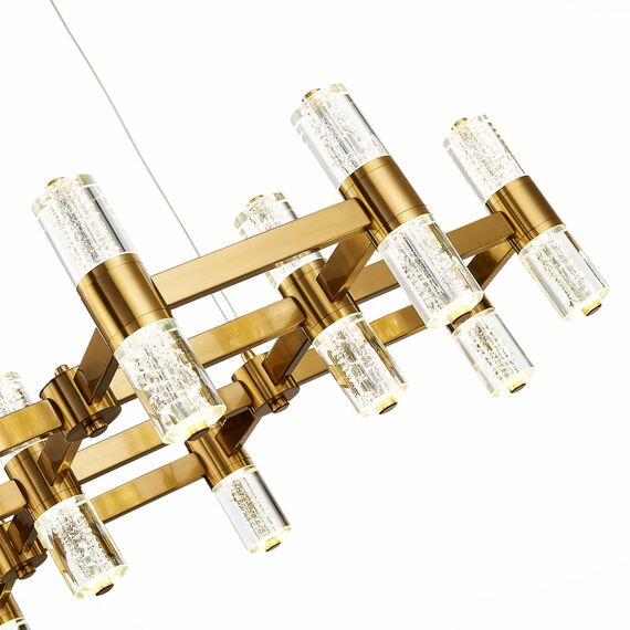 ST LUCE SL6007.203.26 Люстра подвесная ST-Luce Латунь/Прозрачный LED 26*2,5W 4000K, изображение 6