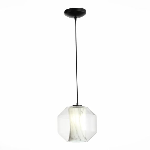 ST LUCE SL1169.113.01 Подвес ST-Luce Черный/Прозрачный, Белый E27 1*40W