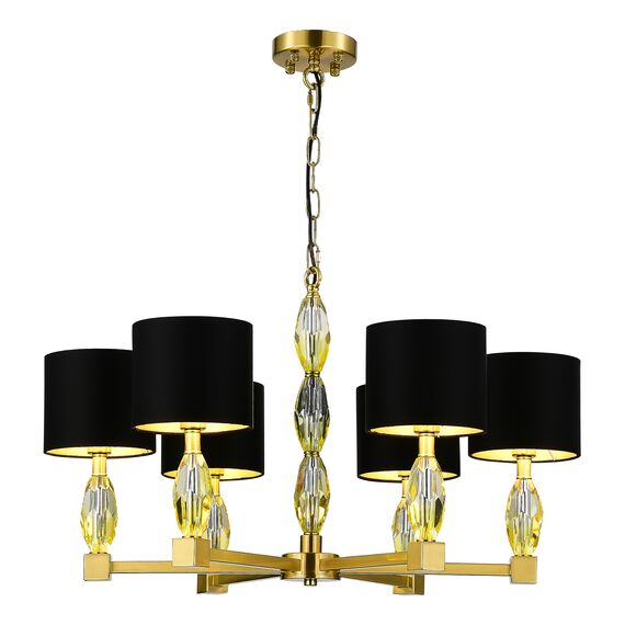 ST LUCE SL1759.303.06 Люстра подвесная ST-Luce Латунь/Черный E14 6*40W