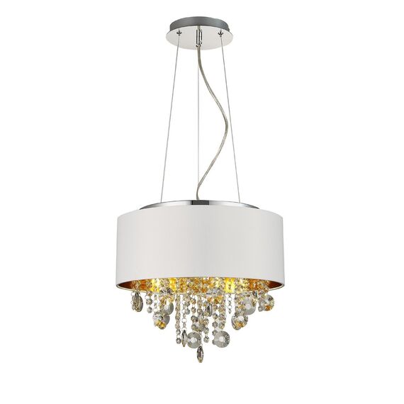 ST LUCE SL1350.503.04 Светильник подвесной ST-Luce Хром/Белый, Золотистый, Прозрачный E14 4*40W