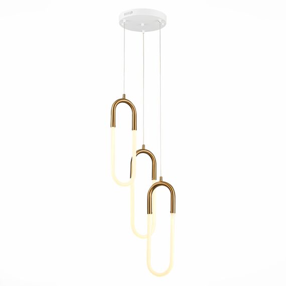 ST LUCE SL1579.303.03 Светильник подвесной ST-Luce Латунь/Латунь, Белый LED 3*14W 3000K