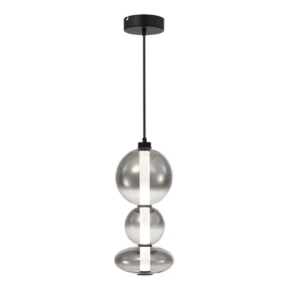 ST LUCE SL6119.403.24 Светильник подвесной ST-Luce Черный/Дымчато-Серый LED 1*24W 3000K, изображение 2