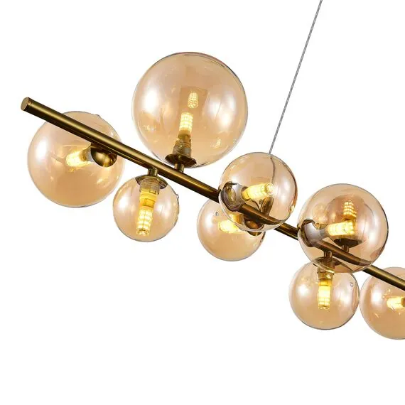 ST LUCE SL1165.323.15 Светильник подвесной ST-Luce Бронза/Коньячный G4 10+1*5W 4000K, изображение 2