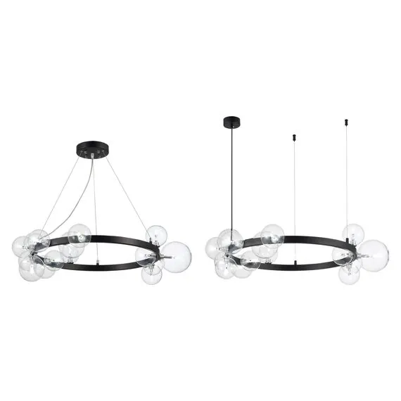 ST LUCE SL1165.403.15 Светильник подвесной ST-Luce Черный/Прозрачный G4 15*5W