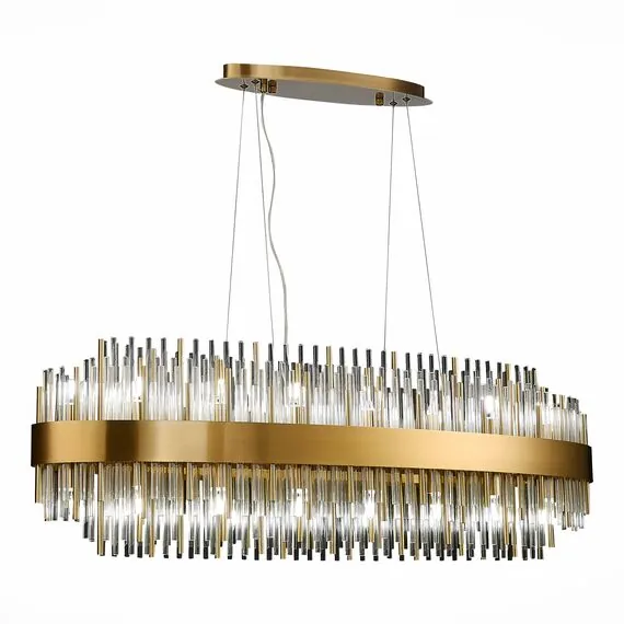 ST LUCE SL1158.303.32 Люстра подвесная ST-Luce Латунь/Латунь, Прозрачный G9 32*5W, изображение 2