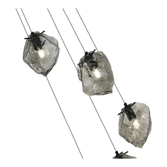 ST LUCE SL1175.403.05 Светильник подвесной ST-Luce Черный/Серо-зеленый E14 5*40W, изображение 2