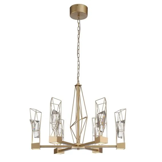 ST LUCE SL815.203.06 Люстра подвесная ST-Luce Матовое золото/Матовое золото, Прозрачный LED 6*8W 4000K