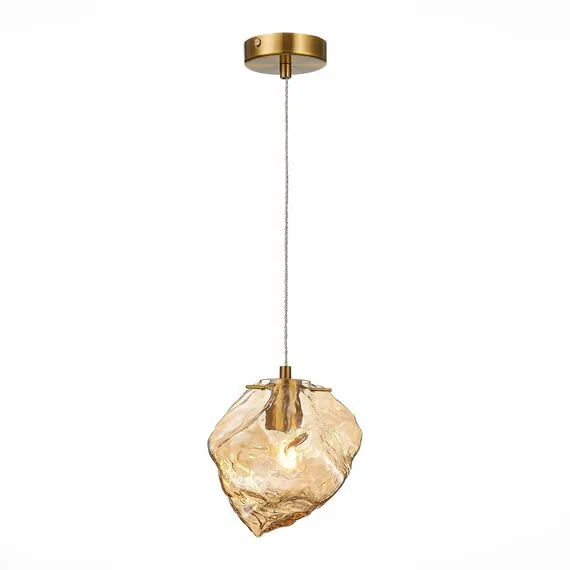 ST LUCE SL1175.303.01 Подвес ST-Luce Латунь/Янтарный E14 1*40W