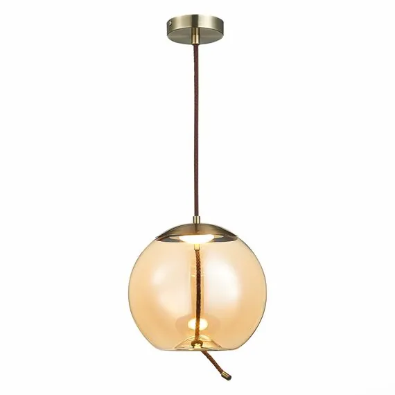 ST LUCE SL6108.313.01 Люстра подвесная ST-Luce Бронза/Янтарный LED 1*10W 3000K