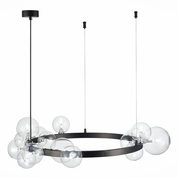 ST LUCE SL1165.402.15 Светильник подвесной ST-Luce Черный/Прозрачный G4 15*5W, изображение 2