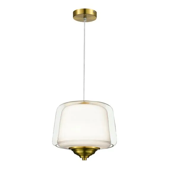 ST LUCE SL6127.303.01 Светильник подвесной ST-Luce Латунь/Белый, Прозрачный LED 1*18W 3000K