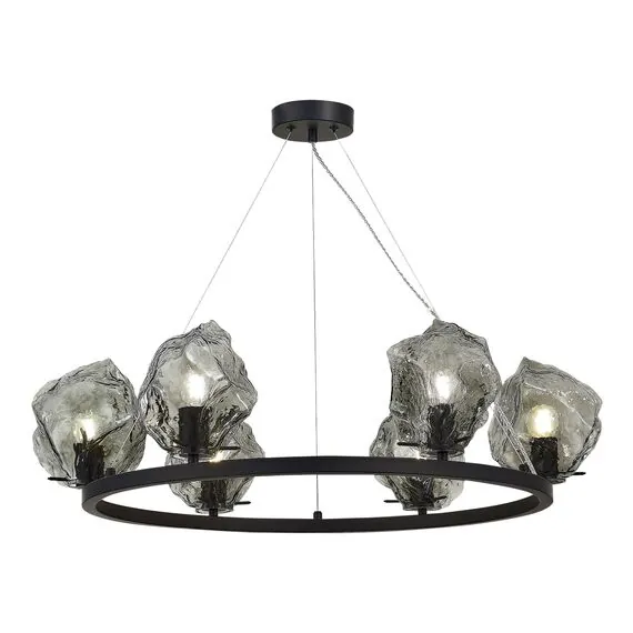 ST LUCE SL1175.403.06 Люстра подвесная ST-Luce Черный/Серо-зеленый E14 6*40W