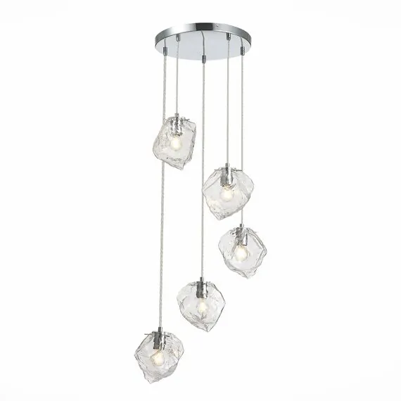 ST LUCE SL1175.103.05 Светильник подвесной ST-Luce Хром/Прозрачный E14 5*40W
