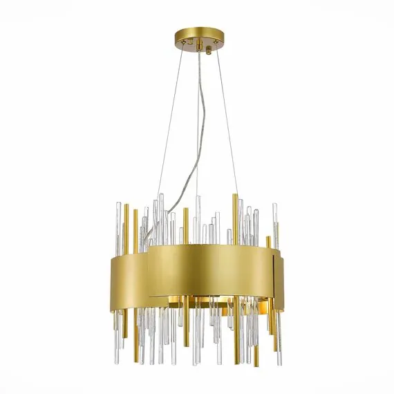 ST LUCE SL1633.203.08 Люстра подвесная ST-Luce Матовое золото/Матовое золото,Прозрачный E14 8*40W