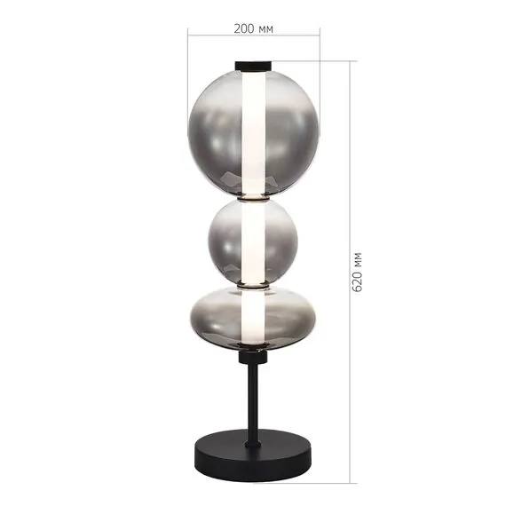 ST LUCE SL6119.404.18 Прикроватная лампа ST-Luce Черный/Дымчато-Серый LED 1*18W 3000K, изображение 5