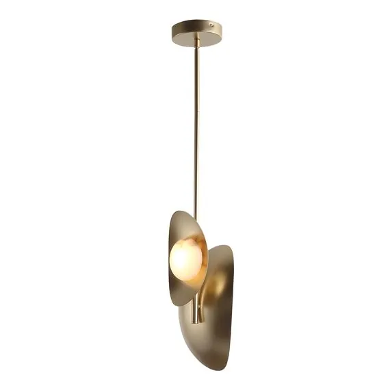 ST LUCE SL6229.203.02 Светильник подвесной ST-Luce Золотистый/Алебастр LED 2*7W 3000K, изображение 4