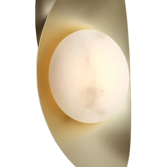 ST LUCE SL6229.203.02 Светильник подвесной ST-Luce Золотистый/Алебастр LED 2*7W 3000K, изображение 3