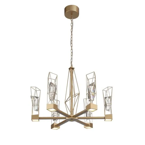 ST LUCE SL815.203.06 Люстра подвесная ST-Luce Матовое золото/Матовое золото, Прозрачный LED 6*8W 4000K, изображение 2